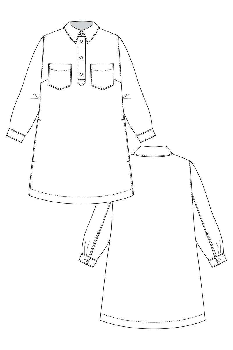 Patron de couture PDF | Robe en jean Loviisa | Named Clothing