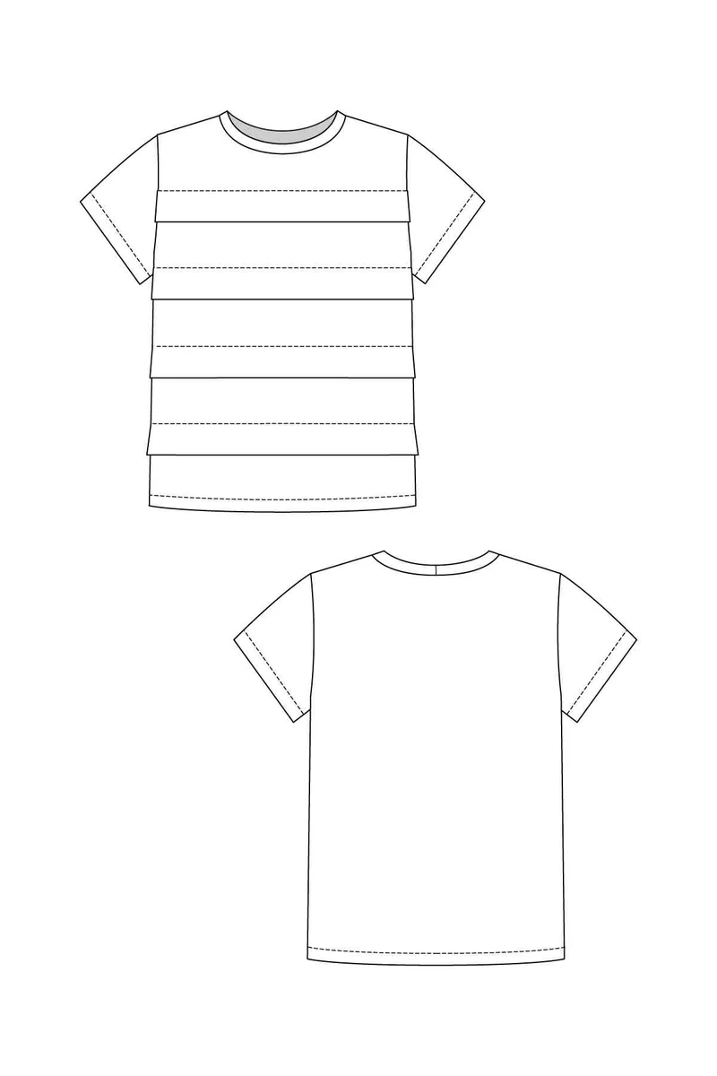 Patron de couture PDF | T-shirt plissé Laurie | Named Clothing