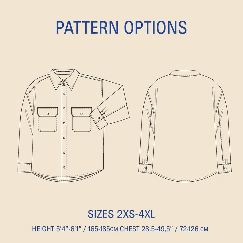 PDF patron de couture | Heavy shirt | Wardrobe by me