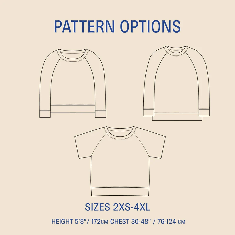Patron de Couture PDF | Pull Raglan Coupe Boxy | Wardrobe by Me