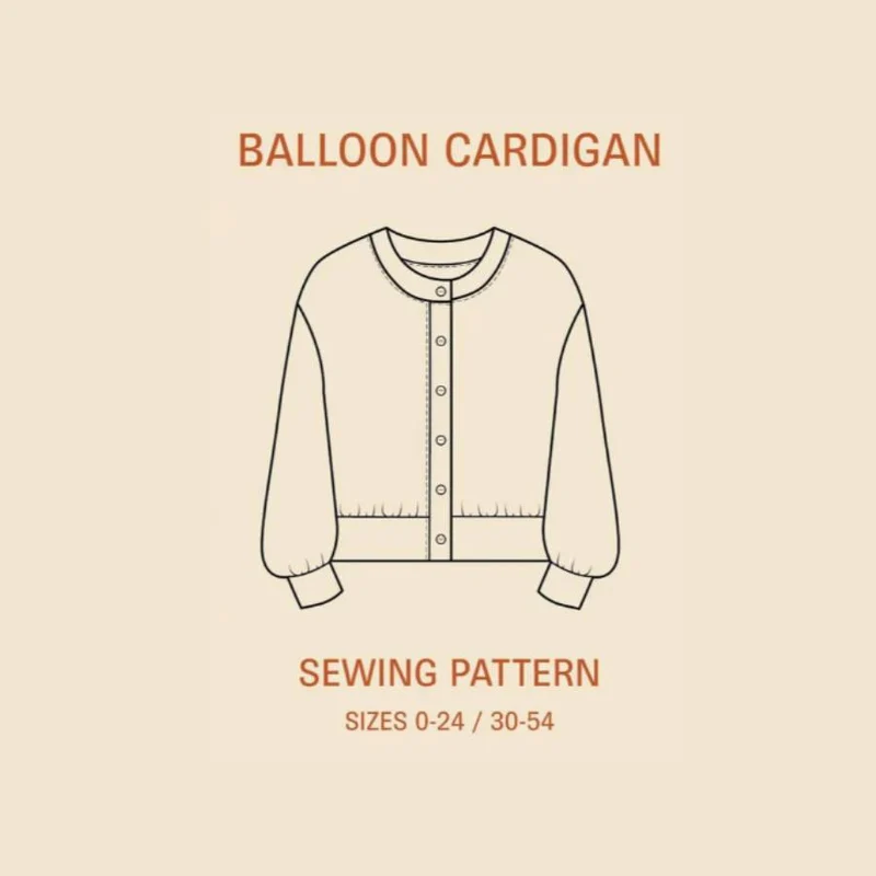 Patron de couture PDF | Cardigan Ballon | Wardrobe by Me
