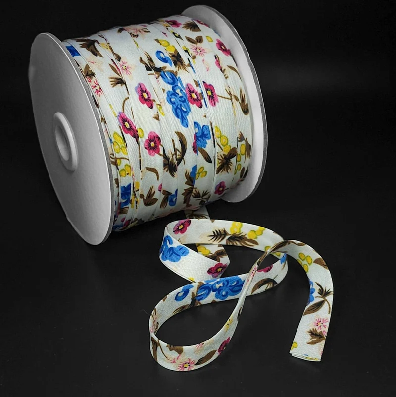 Biais à motif floral | 13 mm