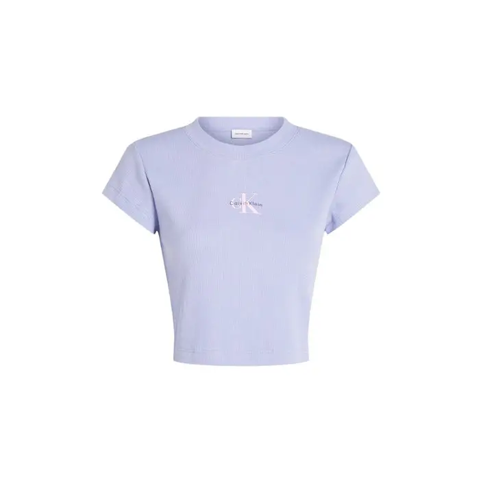 Calvin Klein Jeans - T-shirt blanc à col rond pour femmes