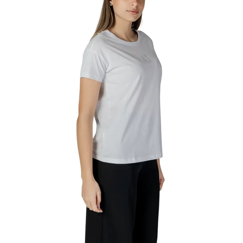 Armani Exchange Femmes T-Shirt 100% coton blanc