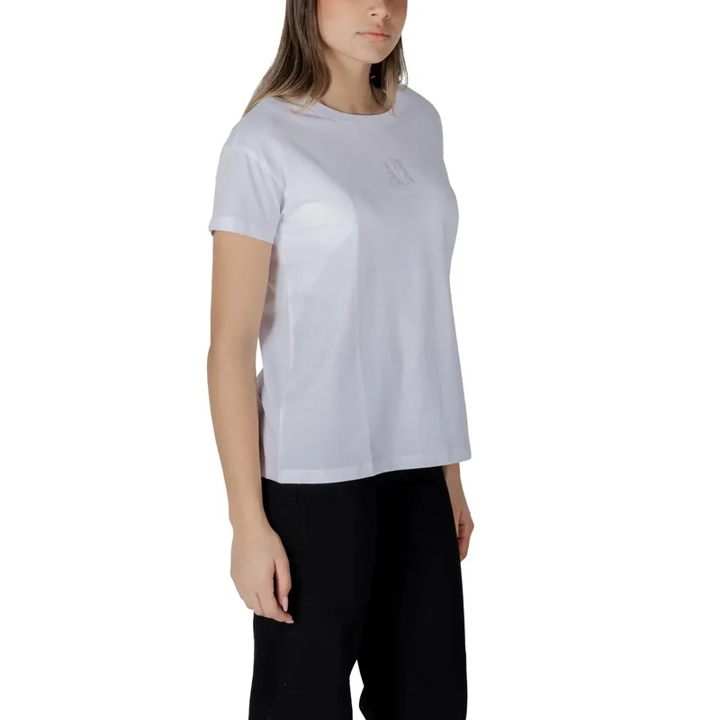 Armani Exchange Femmes T-Shirt 100% coton blanc