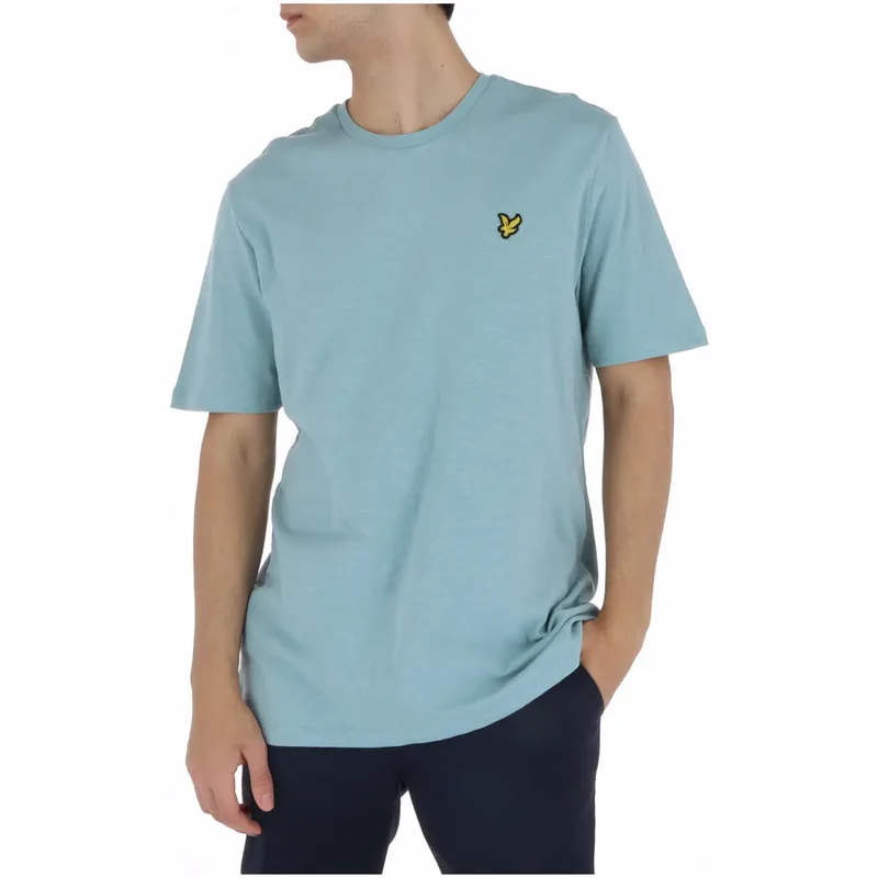 T-shirt en coton imprimé bleu clair pour hommes Lyle & Scott
