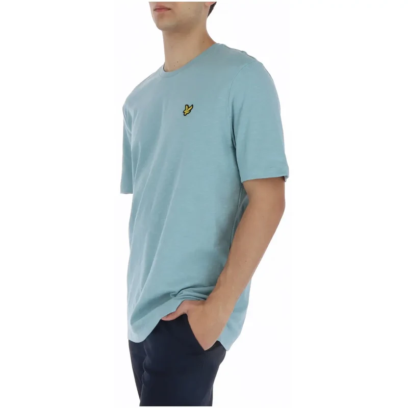 T-shirt en coton imprimé bleu clair pour hommes Lyle & Scott