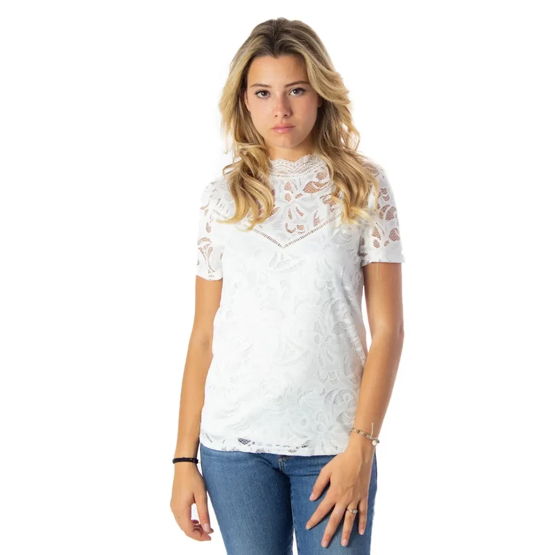 Vila Clothes T-Shirt blanc à imprimé ludique pour femme