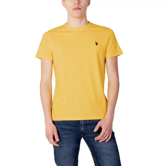 T-shirt jaune U.S. Polo Assn. T-Shirt homme pour le printemps et l'été