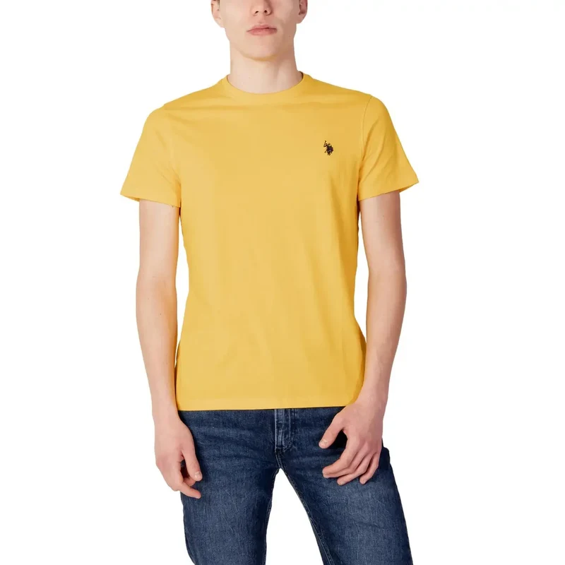 T-shirt jaune U.S. Polo Assn. T-Shirt homme pour le printemps et l'été