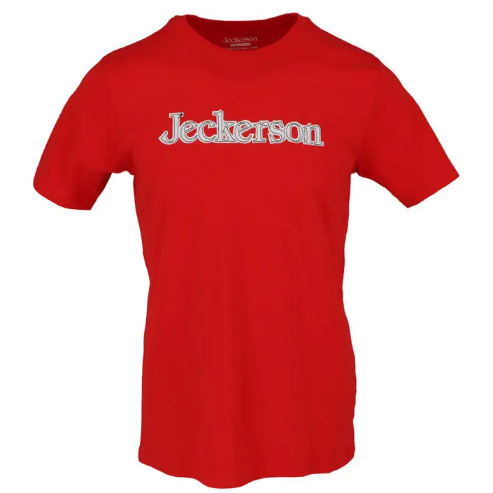 Jeckerson Men's Slim Fit White T-Shirt with Print