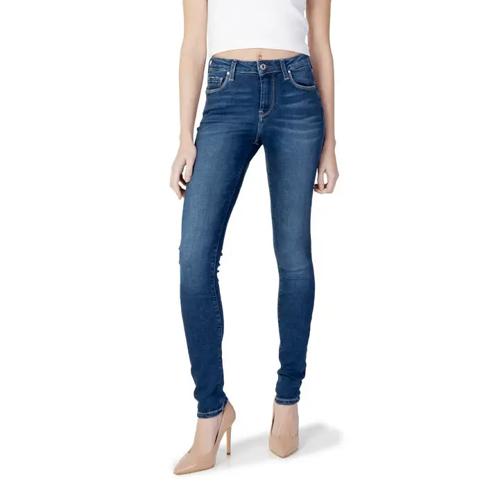 Pepe Jeans Femme Denim bleu à effet usé