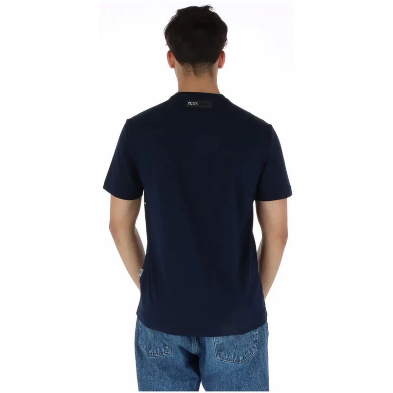 Plein Sport Men's Blue Print Short Sleeve T-Shirt