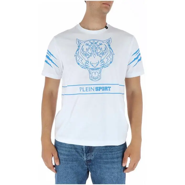 Plein Sport Men's White Short-Sleeve Round Neck T-Shirt