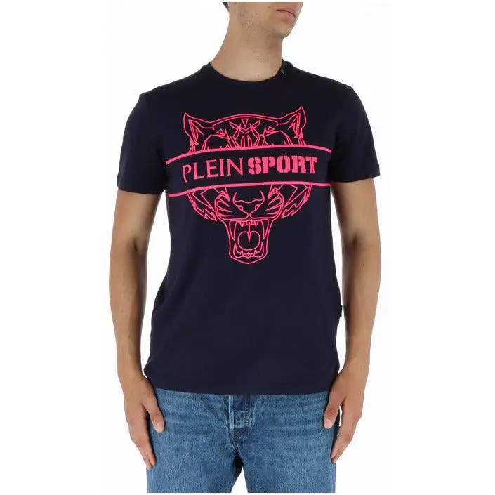 Plein Sport Hommes T-Shirt Col rond imprimé noir