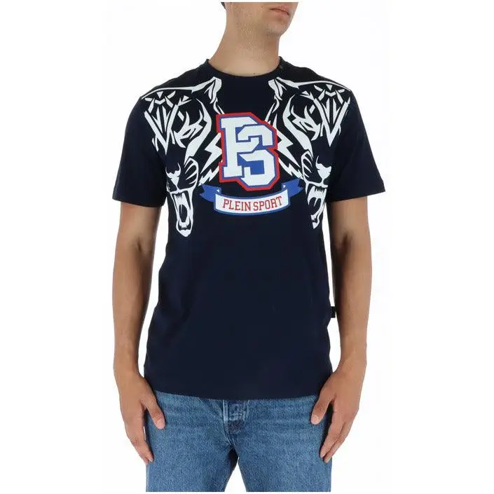 Plein Sport Hommes T-Shirt Col rond imprimé noir