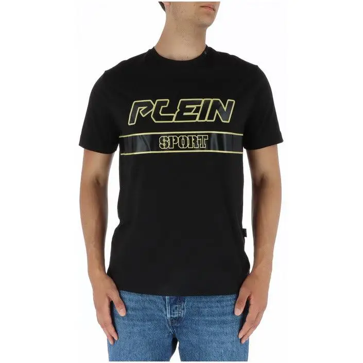 Plein Sport T-Shirt noir imprimé pour homme 100% coton