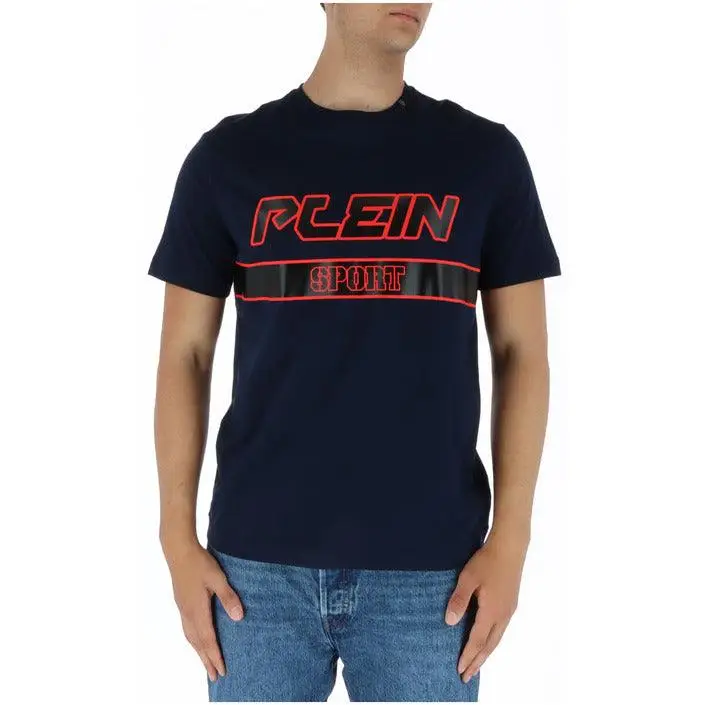Plein Sport T-Shirt noir imprimé pour homme 100% coton