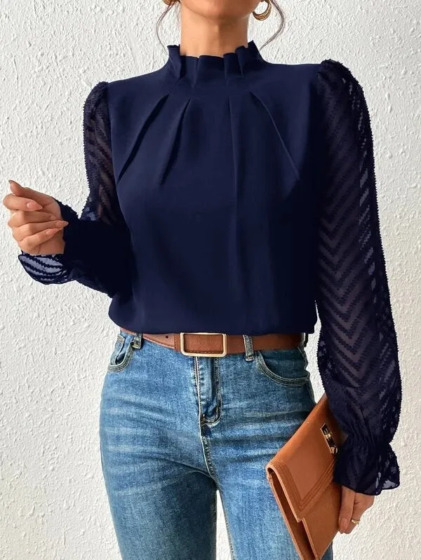 Blouse Femme Sophie – Haut Élégant Imprimé, Respirant & Polyvalent pour le Travail et les Loisirs