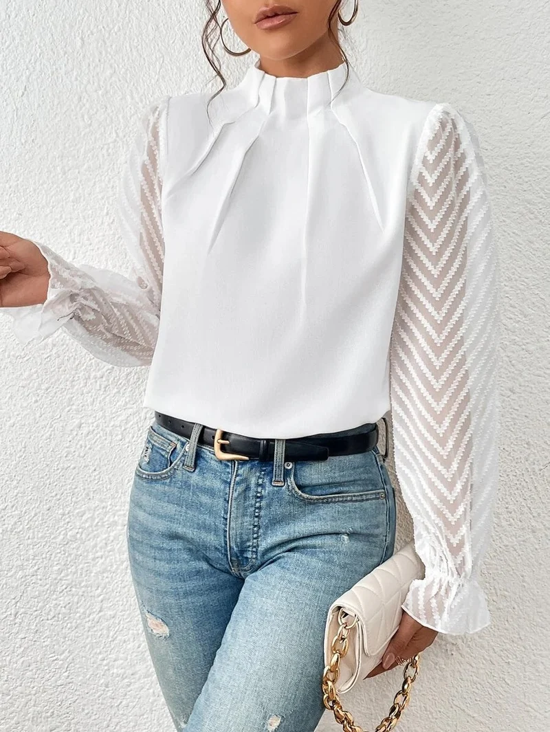 Blouse Femme Sophie – Haut Élégant Imprimé, Respirant & Polyvalent pour le Travail et les Loisirs