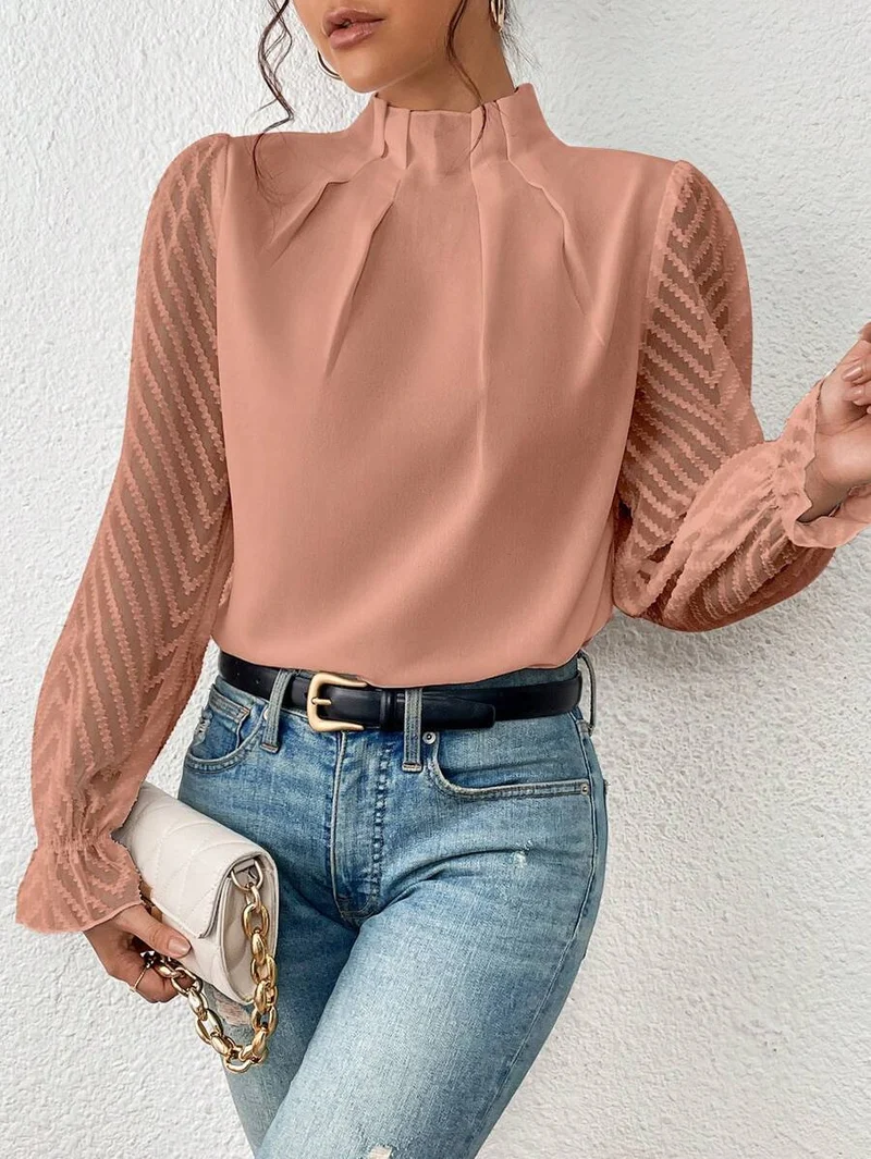 Blouse Femme Sophie – Haut Élégant Imprimé, Respirant & Polyvalent pour le Travail et les Loisirs