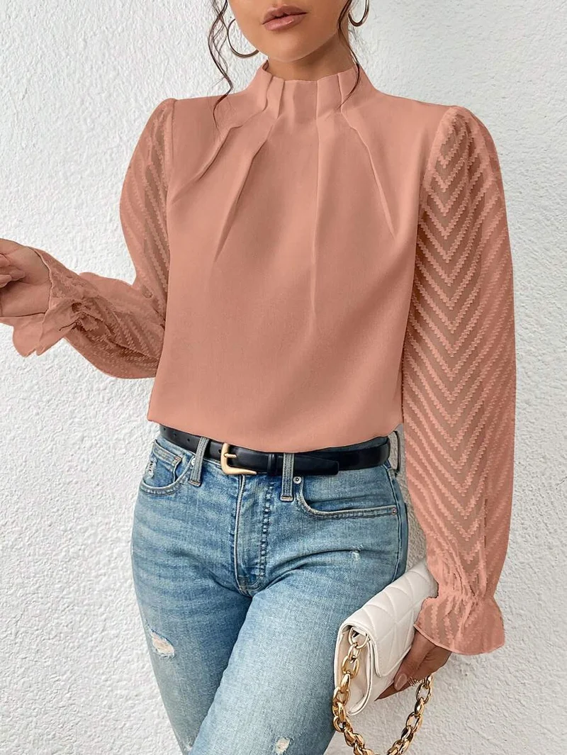 Blouse Femme Sophie – Haut Élégant Imprimé, Respirant & Polyvalent pour le Travail et les Loisirs