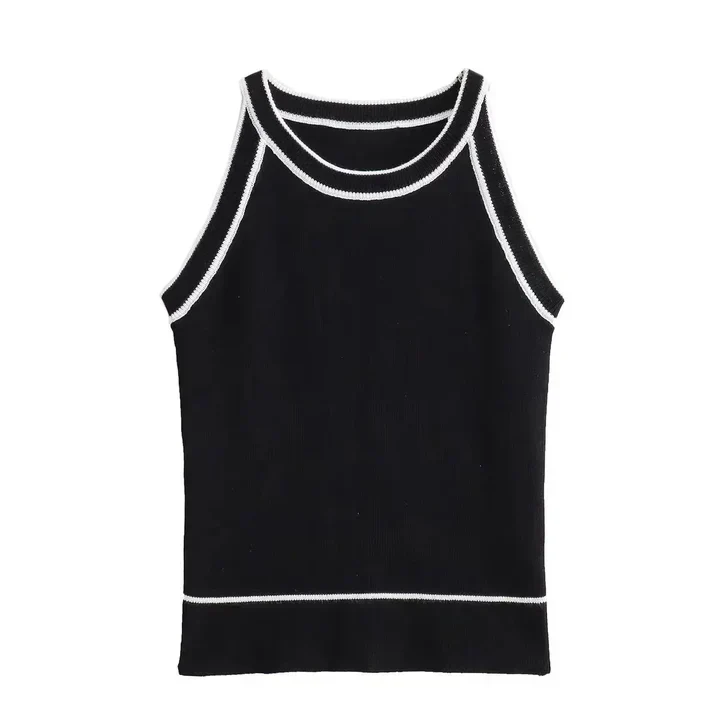 Haut femme Sophie – Haut noir et blanc à coupe classique et allure élégante
