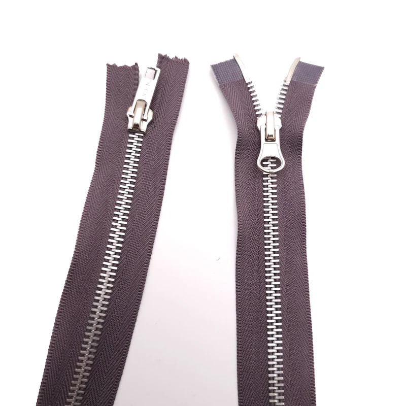 Fermeture éclair séparable | Métal | 2 Curseurs | 22.5" - 57 cm | Mauve Taupe