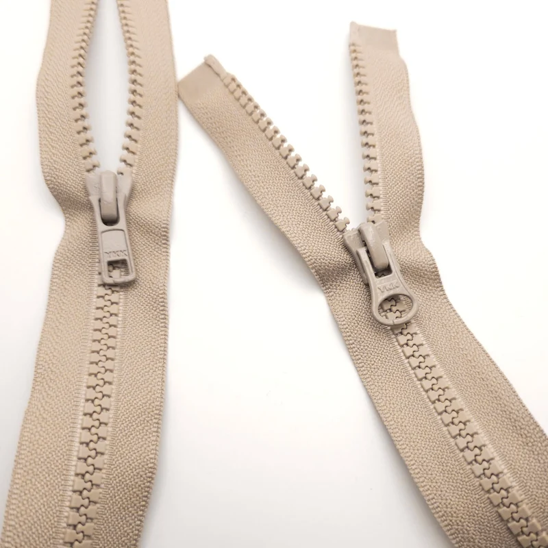 Fermeture éclair ouverte | Plastique | 2 sens | 76 cm (30 po) | Gris