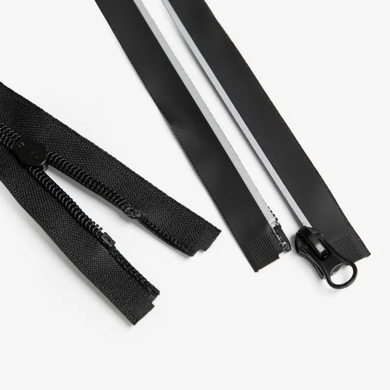 Fermeture éclair imperméable réfléchissante #5 | Séparable | Noir
