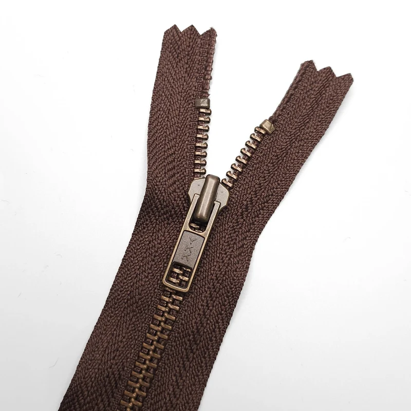YKK | Fermeture Éclair à Bout Fermé | Métal | Brun | #5 | 6'' - 15 cm