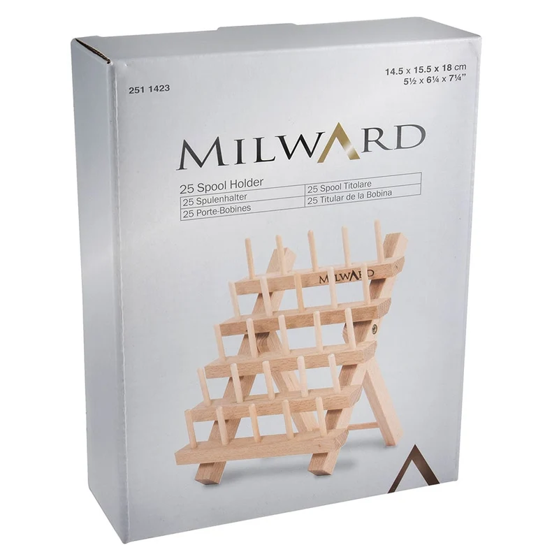 Milward | Présentoir en bois de 25 bobines | Bois de Hêtre