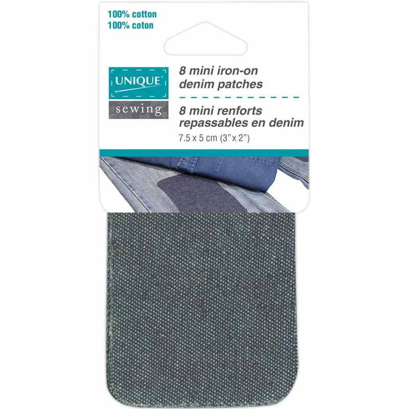 UNIQUE | Mini Renforts en Denim | 5 x 7.5cm (2″ x 3″) | 8mcx