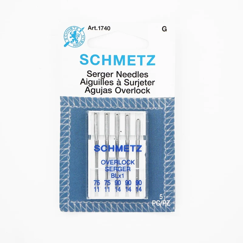 Aiguilles pour surjeteuse SCHMETZ BLx1 | 75/11 & 90/14 | Paquet de 5