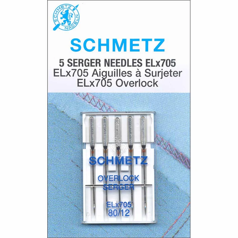 Aiguilles pour surjeteuse SCHMETZ ELx705 | 80/12 | Paquet de 5