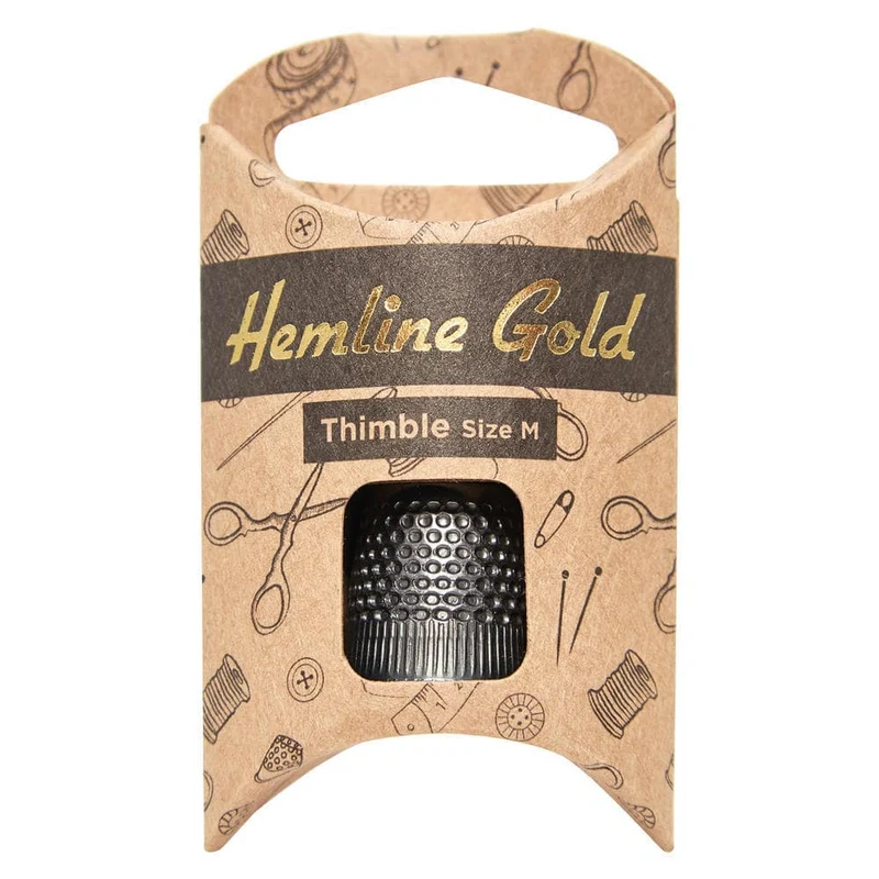 Dé à coudre en métal Hemline Gold | Taille M