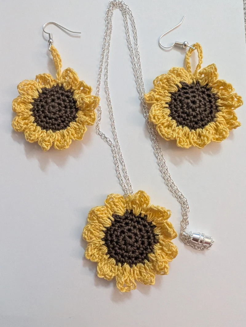 Boucles d'Oreilles Tournesol