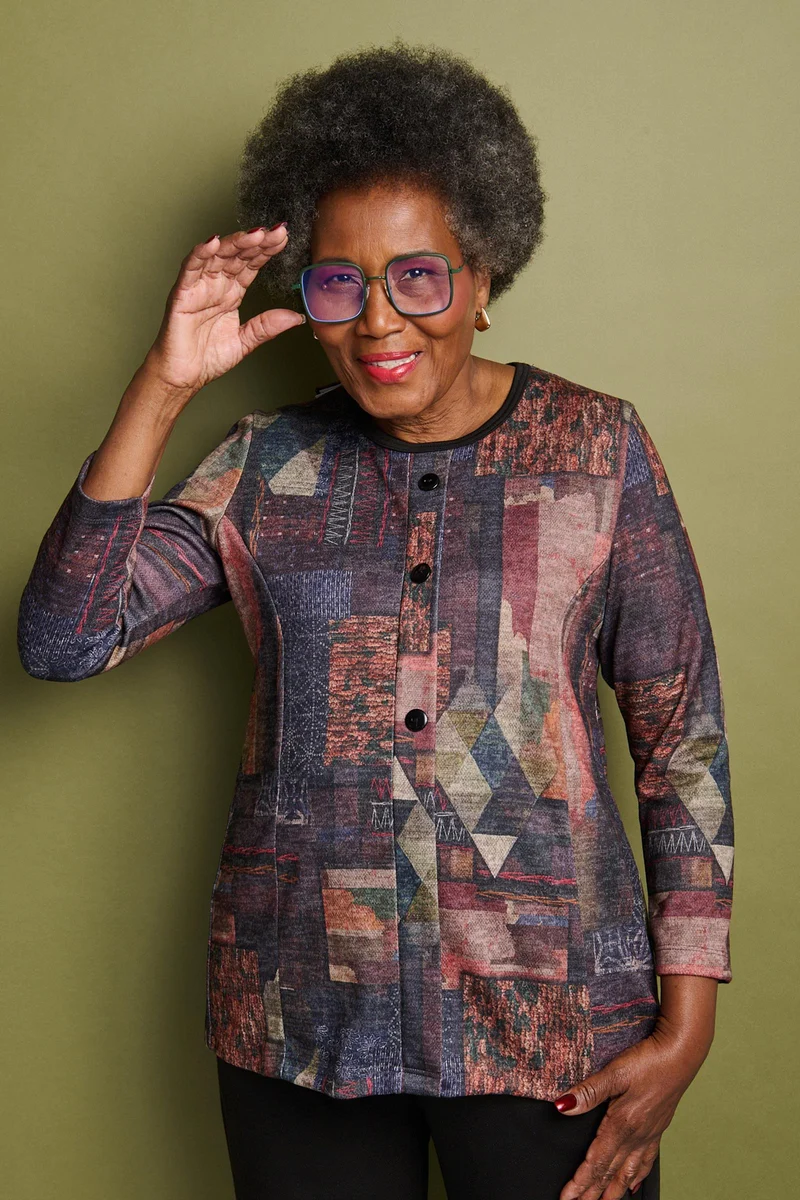 1QT348-2C111-Adaptive Cardigan, Fake Buttoning