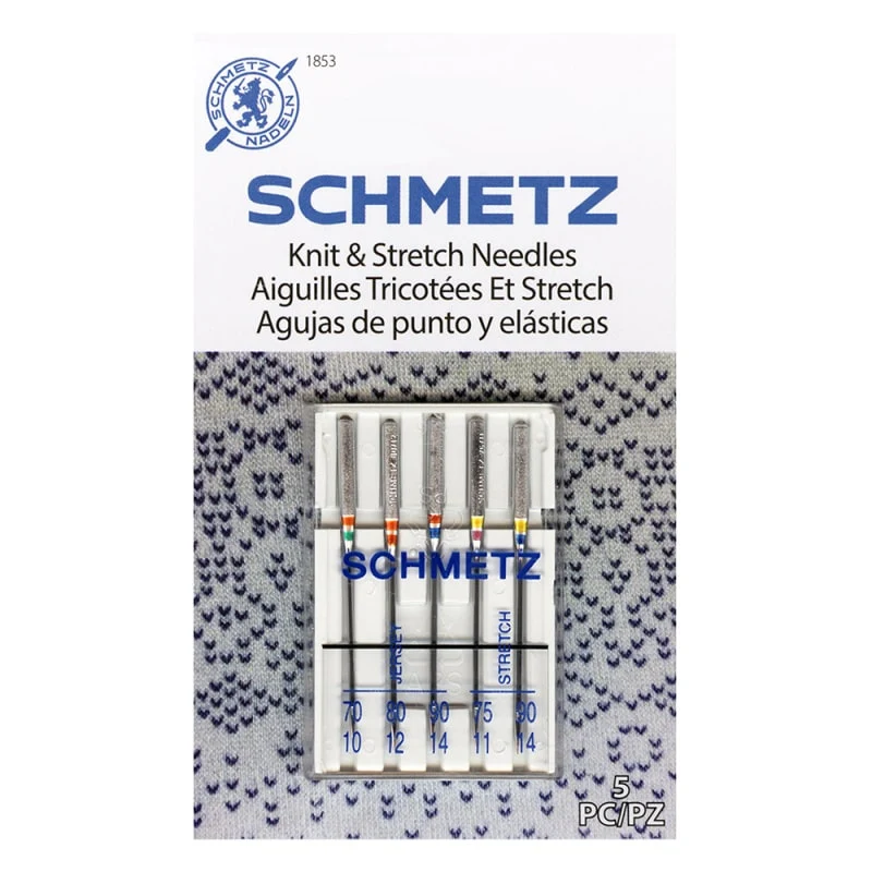 SCHMETZ | Paquet d'Aiguilles Assorties | Tissus Extensibles et Tricots