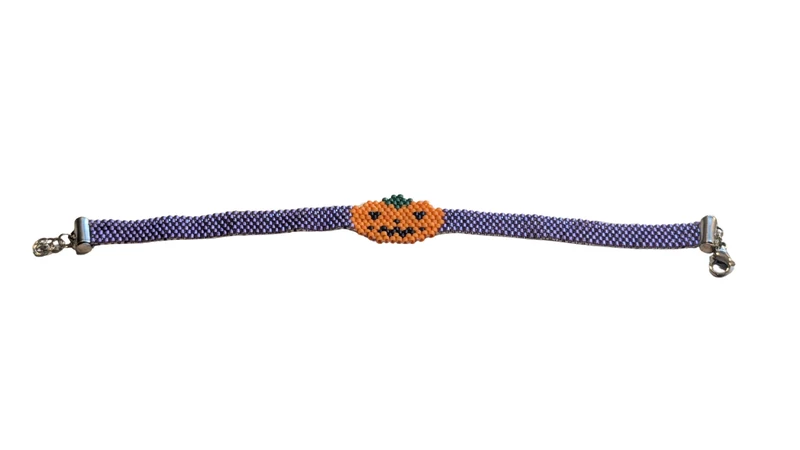 Bracelet Tissé Citrouille