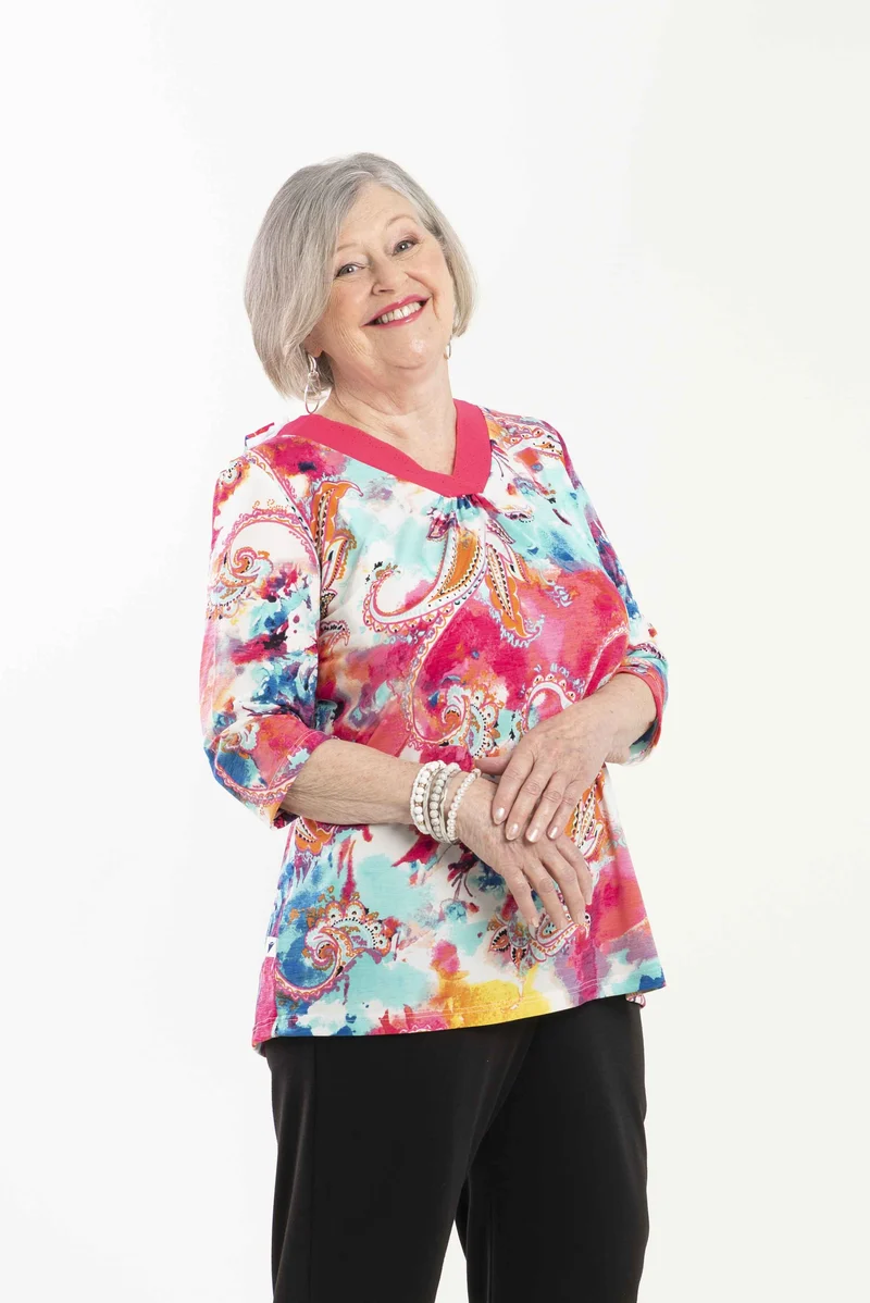 1PT340-1V106-Adaptive Top, V Neck