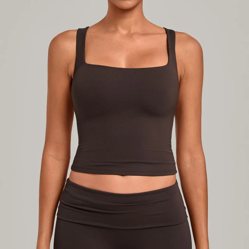 SPARK Women’s Square Neck Yoga Tank Tops TF6012