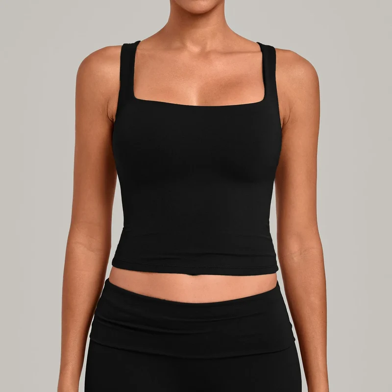 SPARK Women’s Square Neck Yoga Tank Tops TF6012
