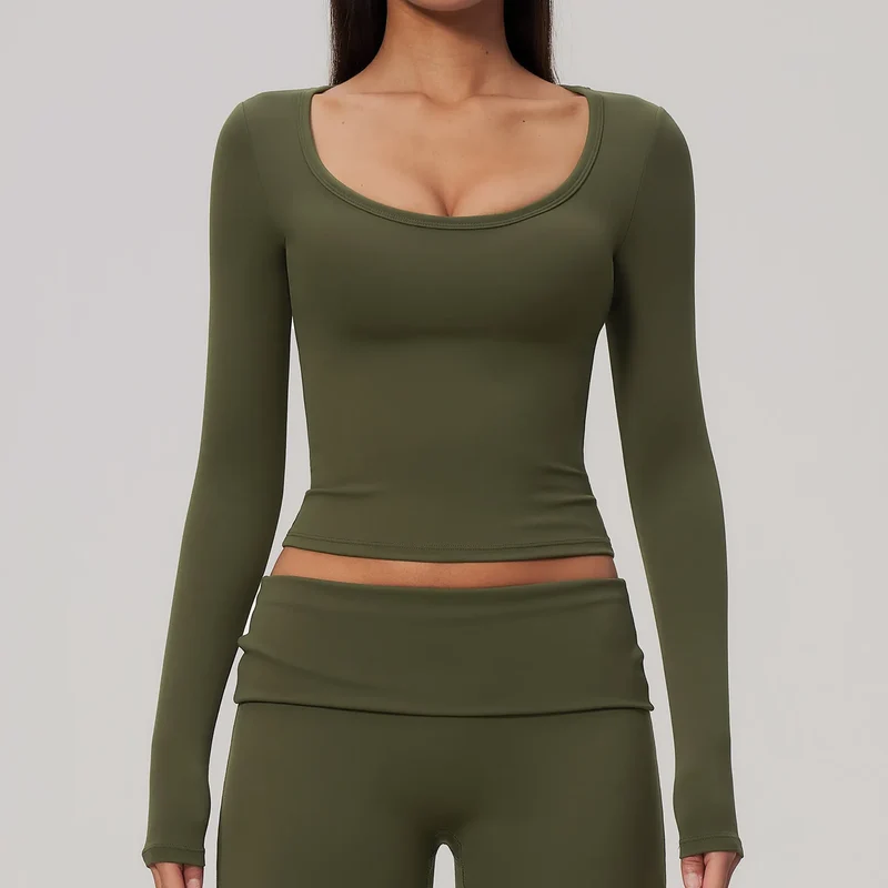 SPARK Women's Long-Sleeve High Stretch Slim-Fit Yoga Top ZC9599