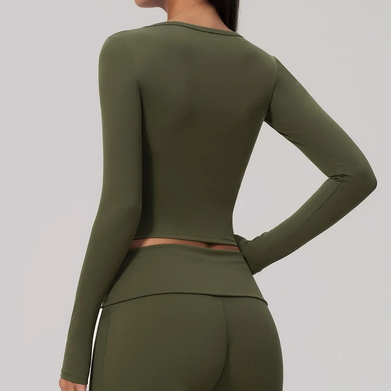 SPARK Women's Long-Sleeve High Stretch Slim-Fit Yoga Top ZC9599