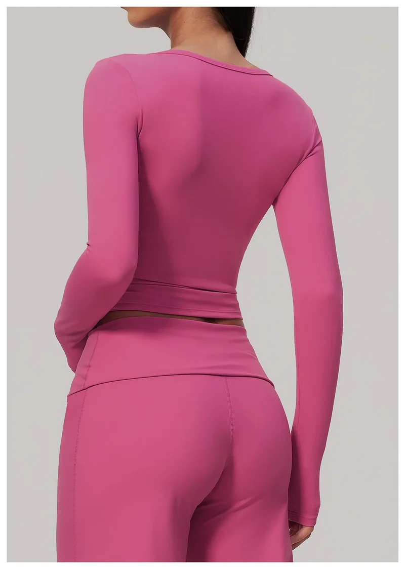 SPARK Women's Long-Sleeve High Stretch Slim-Fit Yoga Top ZC9599