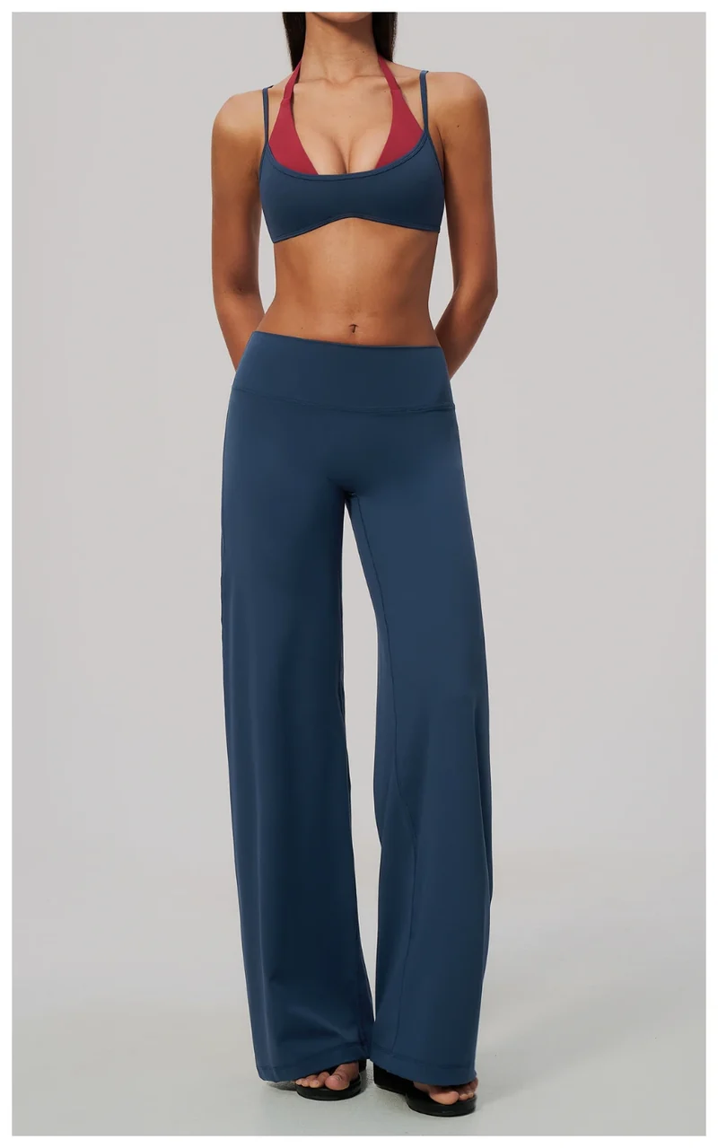 SPARK Women’s Color Block Fake Two-Piece Yoga Bra ZC2585