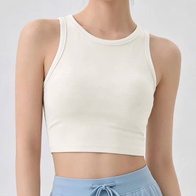 SPARK Women's Ribbed High Neck Yoga Vest DS116245
