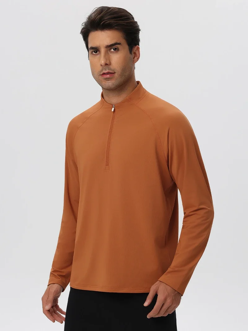 SPARK Men’s Half-Zip Lightweight Warm-Up Pullover Long Sleeve YEL61527