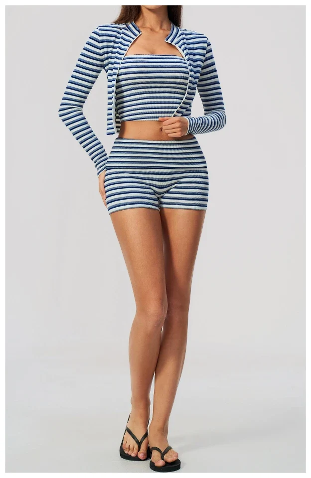 SPARK Women's New Striped Yoga Fitness Tube Top ZC4556